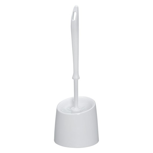 Perie din plastic pentru toaletă Wenko Economic, alb