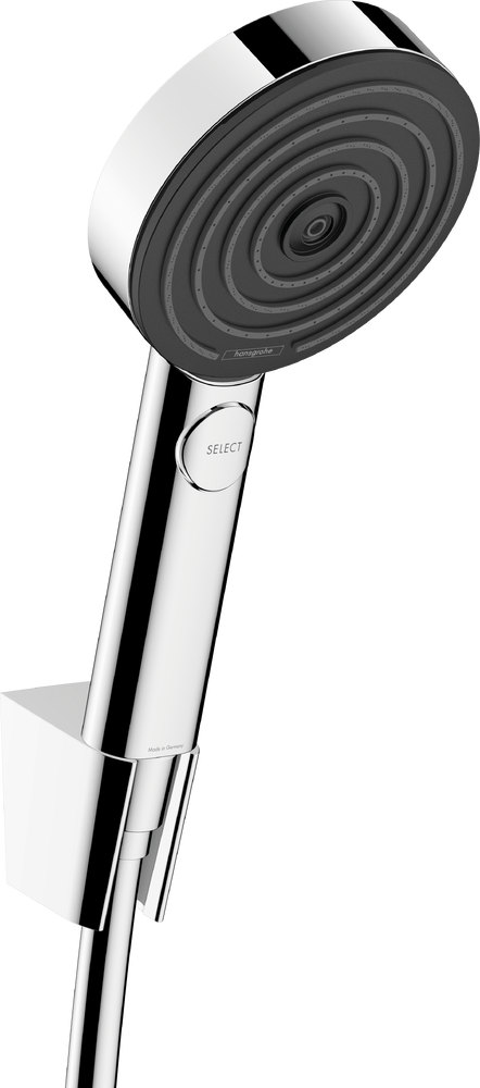 Set de dus Hansgrohe Pulsify Select S 105 3jet Relaxation EcoSmart cu agatatoare si furtun de dus 160cm  crom