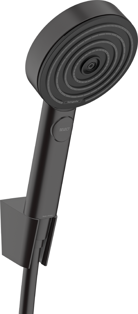 Set de dus Hansgrohe Pulsify Select S 105 3jet Relaxation EcoSmart cu agatatoare si furtun de dus 160cm  negru mat