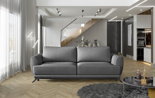 Canapea extensibila 3 locuri ELTAP, Meg21, Megis, 242x95x90 cm, lemn/poliester, gri