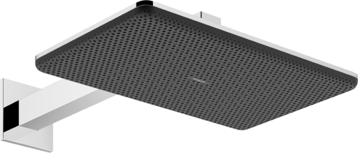 Palarie de dus Hansgrohe Raindance Alive Select Q 210x340 2jet EcoSmart cu brat de dus de perete 39cm  crom