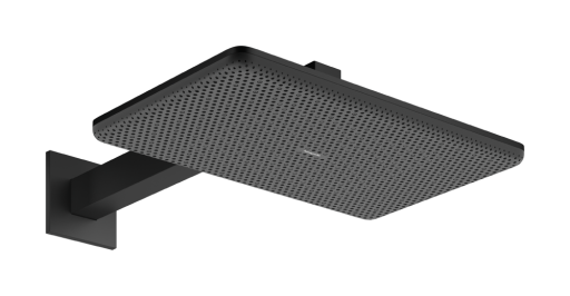 Palarie de dus Hansgrohe Raindance Alive Select Q 210x340 2jet EcoSmart cu brat de dus de perete 39cm  negru mat