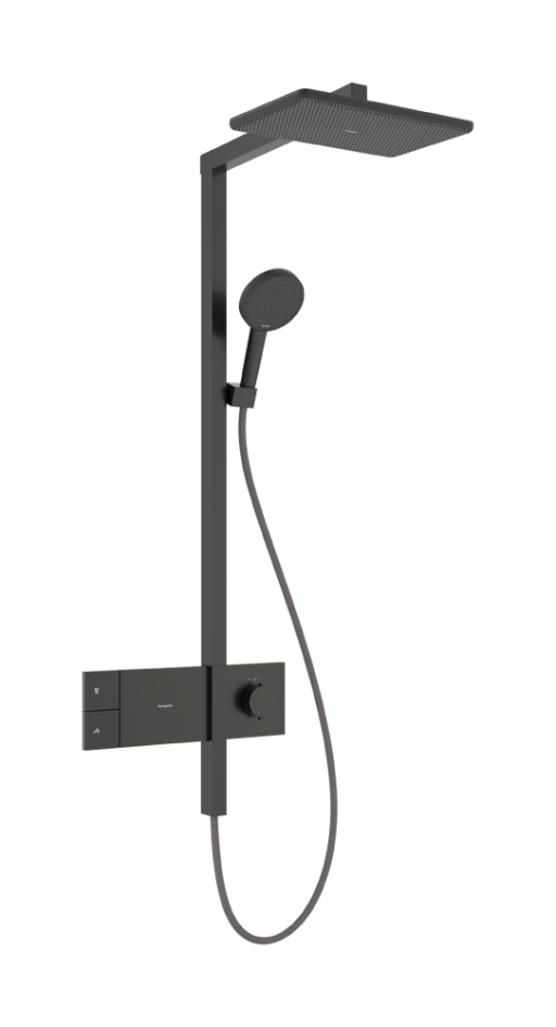 Coloana de dus Hansgrohe Raindance Alive Q 210x340 1jet EcoSmart cu baterie termostatata ShowerSelect Comfort  negru periat