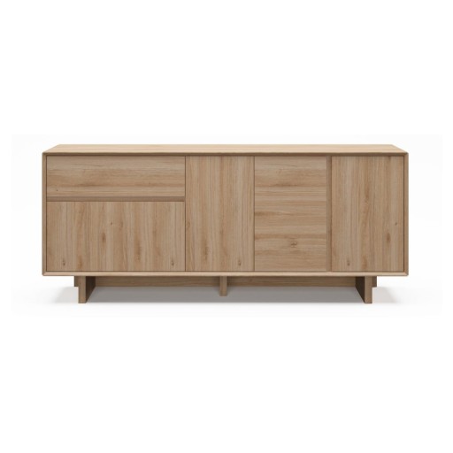Comodă în culoare naturală cu aspect de lemn de stejar 180x76x45 cm Carpi – Marckeric