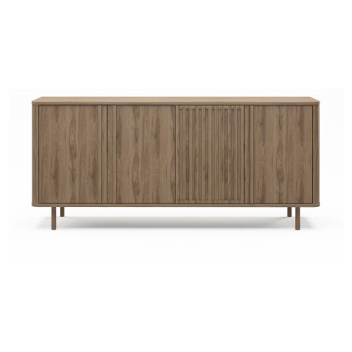 Comodă în culoare naturală cu aspect de lemn de stejar 180x80x40 cm Salma – Marckeric