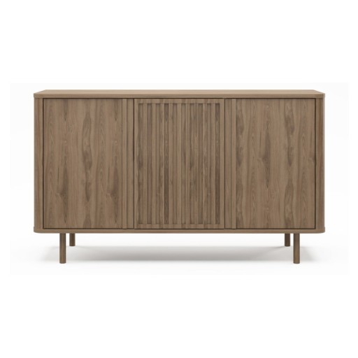 Comodă în culoare naturală cu aspect de lemn de stejar 138x80x40 cm Salma – Marckeric