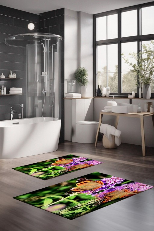 Set covorase de baie, Cartwright, CT-5111, Poliester, Multicolor
