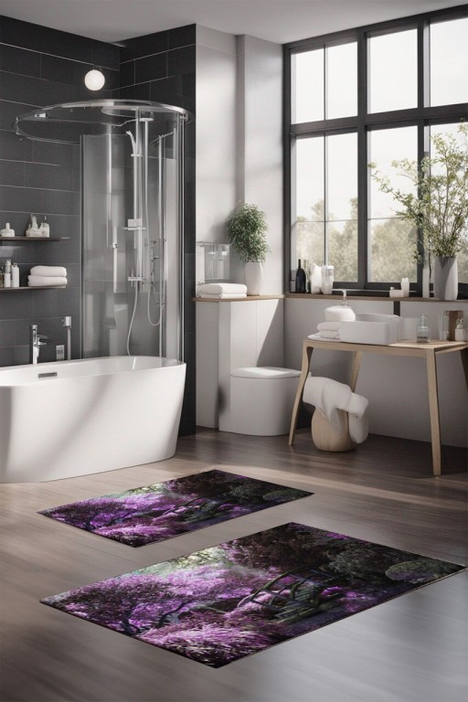 Set covorase de baie, Cartwright, CT-5153, Poliester, Multicolor