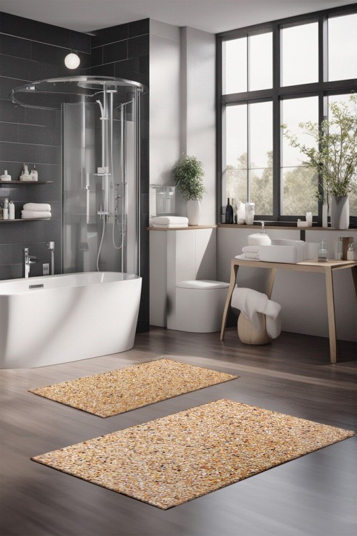 Set covorase de baie, Cartwright, CT-5173, Poliester, Multicolor