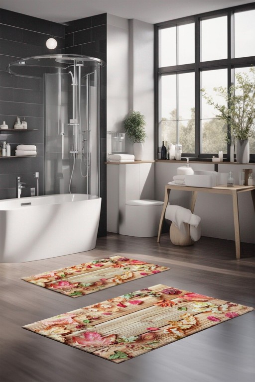 Set covorase de baie, Cartwright, CT-5211, Poliester, Multicolor