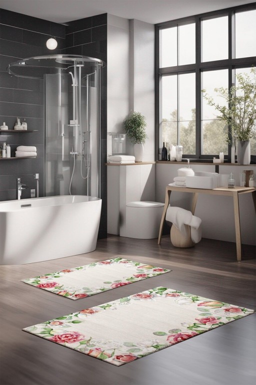 Set covorase de baie, Cartwright, CT-5220, Poliester, Multicolor
