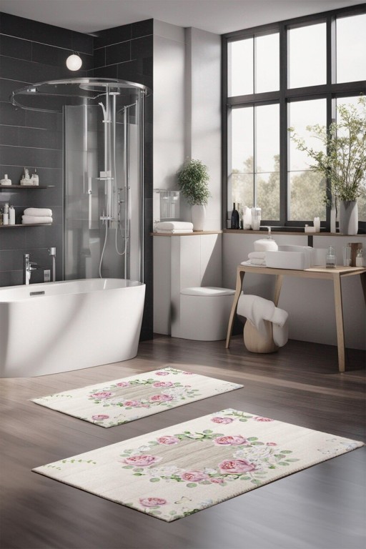 Set covorase de baie, Cartwright, CT-5221, Poliester, Multicolor
