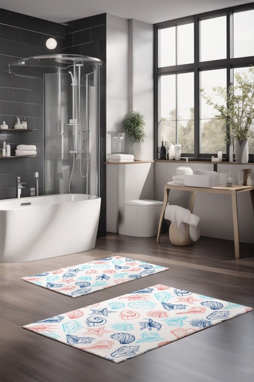 Set covorase de baie, Cartwright, CT-5231, Poliester, Multicolor