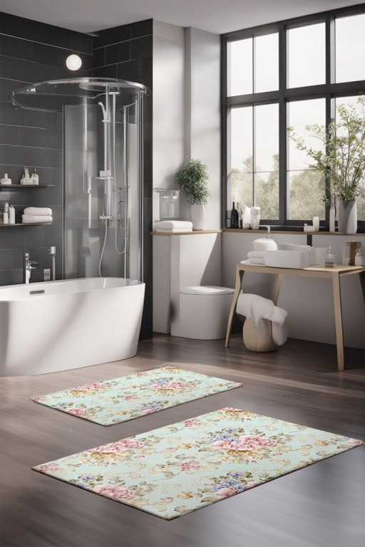 Set covorase de baie, Cartwright, CT-5254, Poliester, Multicolor