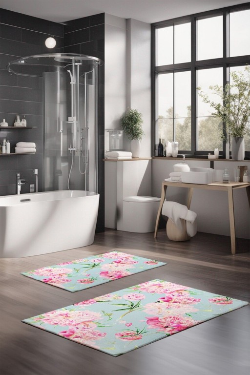 Set covorase de baie, Cartwright, CT-5256, Poliester, Multicolor