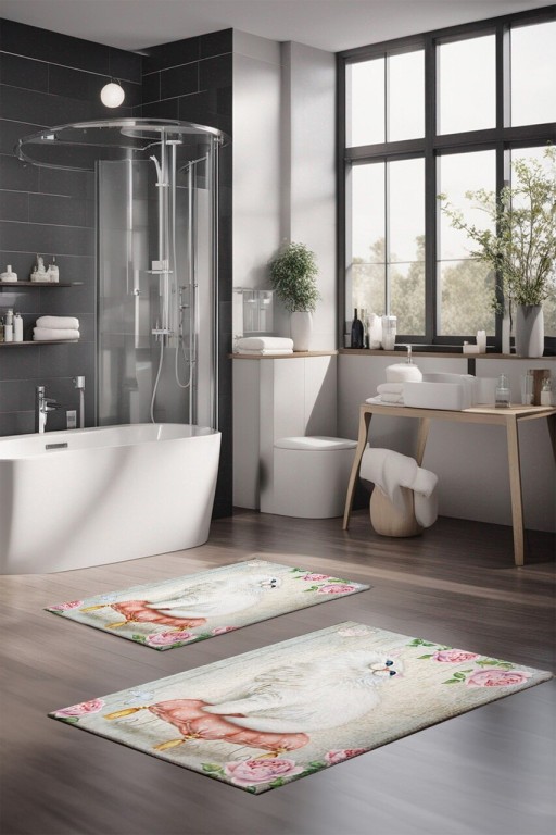 Set covorase de baie, Cartwright, CT-5258, Poliester, Multicolor