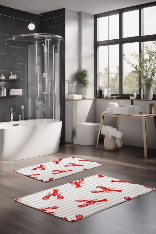 Set covorase de baie, Cartwright, CT-5289, Poliester, Multicolor