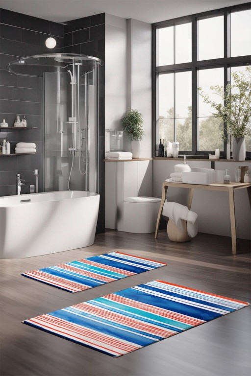 Set covorase de baie, Cartwright, CT-5293, Poliester, Multicolor