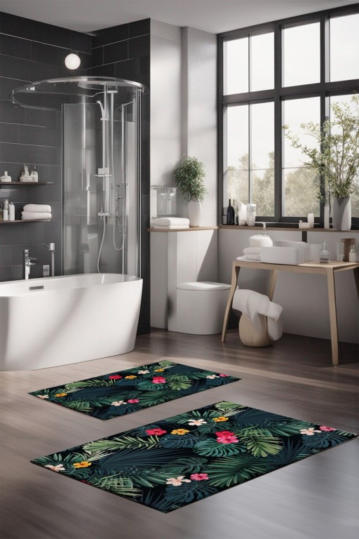 Set covorase de baie, Cartwright, CT-5302, Poliester, Multicolor