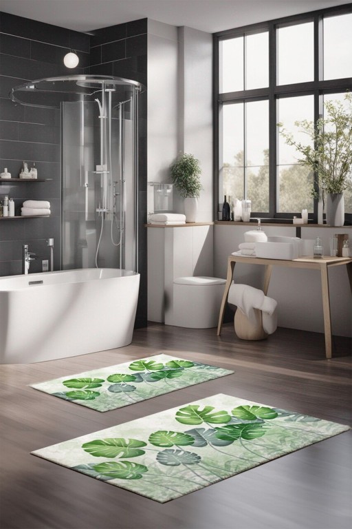 Set covorase de baie, Cartwright, CT-5310, Poliester, Multicolor