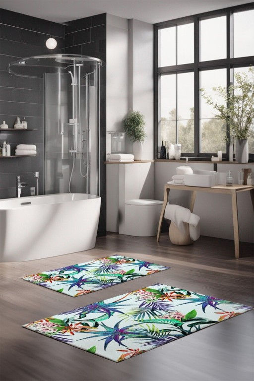 Set covorase de baie, Cartwright, CT-5313, Poliester, Multicolor