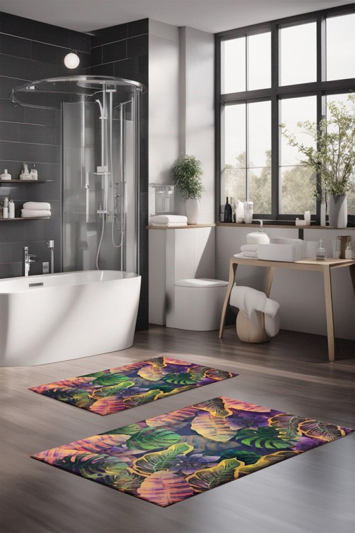 Set covorase de baie, Cartwright, CT-5330, Poliester, Multicolor
