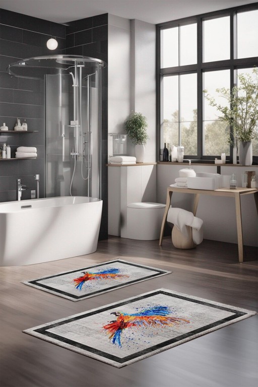 Set covorase de baie, Cartwright, CT-5364, Poliester, Multicolor