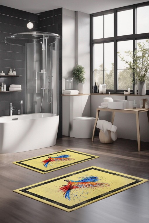 Set covorase de baie, Cartwright, CT-5364, Poliester, Multicolor