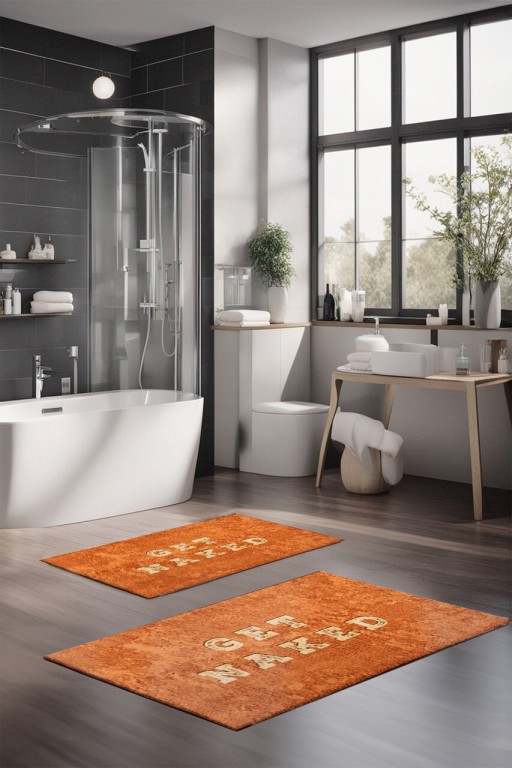 Set covorase de baie, Cartwright, CT-5400, Poliester, Multicolor