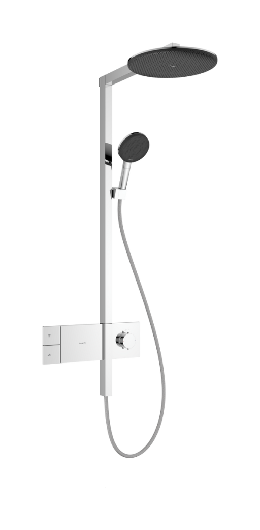 Coloana de dus Hansgrohe Raindance Alive S 300 1jet EcoSmart cu baterie termostatata ShowerSelect Comfort crom