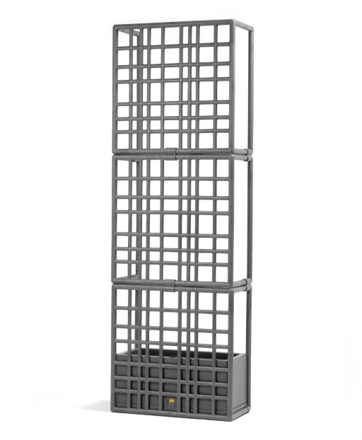 Sistem modular de separatoare Nardi Sipario 3 cu sistem auto-irigare ghivece  70.5x211cm  gri basalto