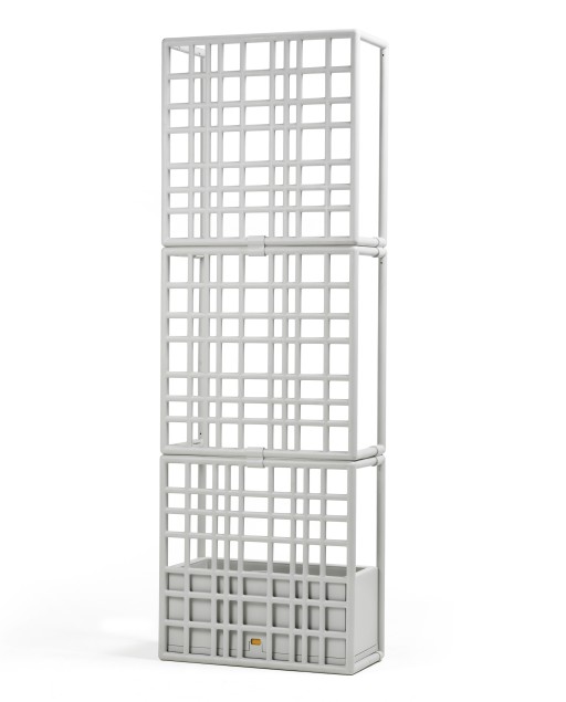 Sistem modular de separatoare Nardi Sipario 3 cu sistem auto-irigare ghivece  70.5x211cm  alb gesso
