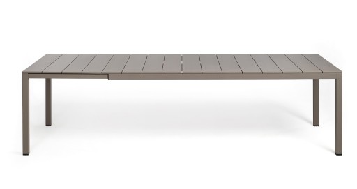 Masa exterior Nardi Rio 210 Alu extensibila  max 280x100cm  baza & top aluminiu  tortora