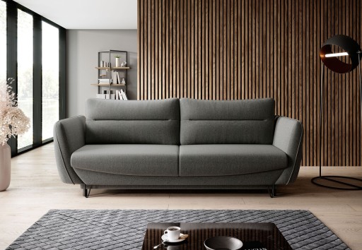 Canapea extensibila 4 locuri ELTAP, SO-SIL-04FL, Silva, 236x95x90 cm, lemn/poliester, gri