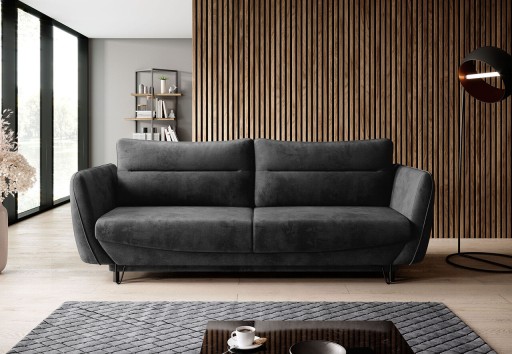 Canapea extensibila 4 locuri ELTAP, SO-SIL-06NU, Silva, 236x95x90 cm, lemn/poliester, gri inchis