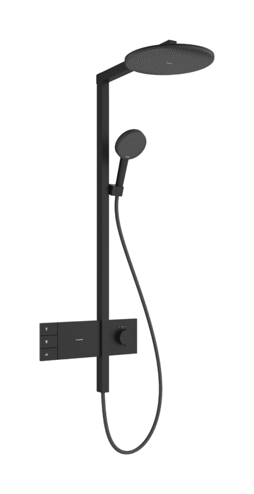 Coloana de dus Hansgrohe Raindance Alive S 300 2jet EcoSmart cu baterie termostatata ShowerSelect Comfort  negru mat