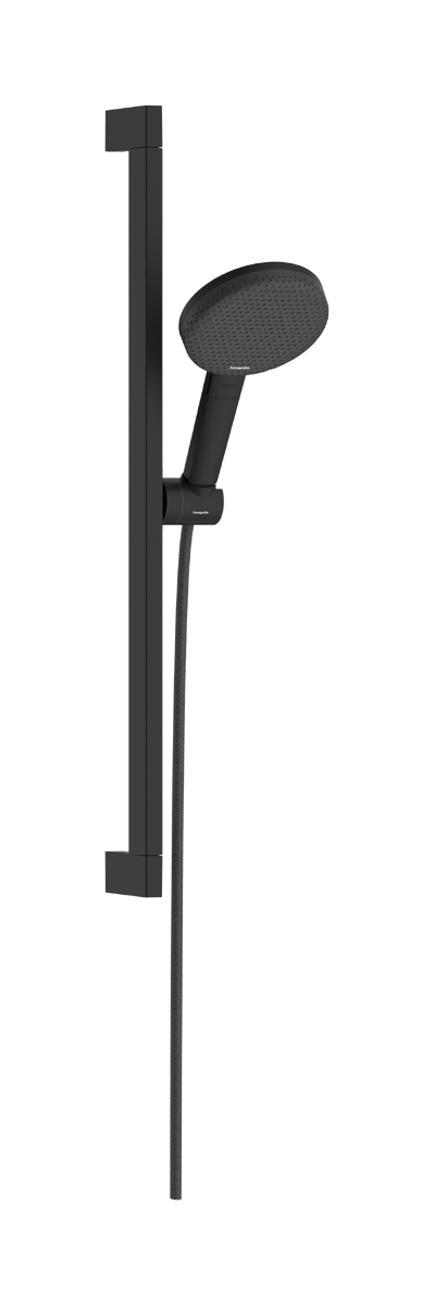 Set de dus Hansgrohe Raindance Alive Select S 125 3jet EcoSmart cu bara Unica E Puro 65cm  negru mat