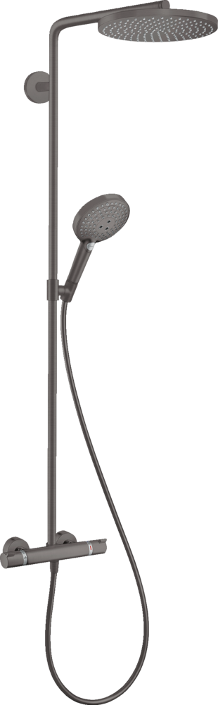 Coloana de dus Hansgrohe Raindance S 240 1jet PowderRain EcoSmart+ cu baterie termostatata  negru periat