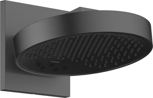 Palarie de dus Hansgrohe Rainfinity 250 3jet EcoSmart cu placa de conectare la perete  negru periat