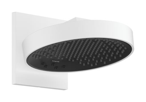 Palarie de dus Hansgrohe Rainfinity 250 3jet EcoSmart cu placa de conectare la perete  alb mat