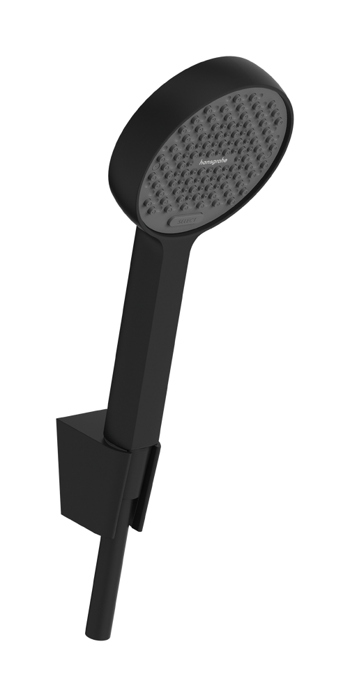 Set de dus Hansgrohe Activera Select S 95 2jet EcoSmart cu agatatoare si furtun 160cm negru mat