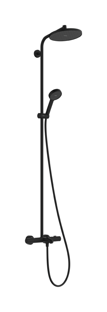 Coloana de dus Hansgrohe Activera S 240 1jet EcoSmart cu baterie cada termostatata Ecostat Fine  negru mat