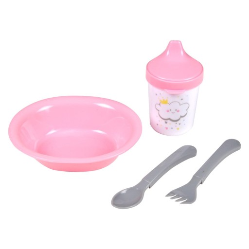 Set de veselă pentru copii 4 buc. din plastic Cloud – Bébé Douceur