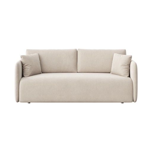 Canapea bej extensibilă cu tapițerie din catifea 220 cm Chaum – Rodier