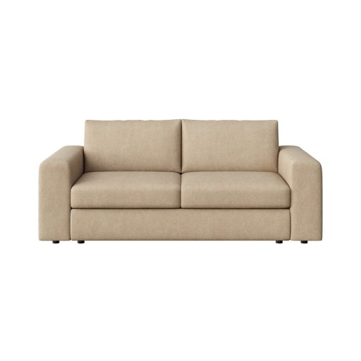 Canapea maro deschis cu tapițerie din catifea 218 cm Baga – Rodier