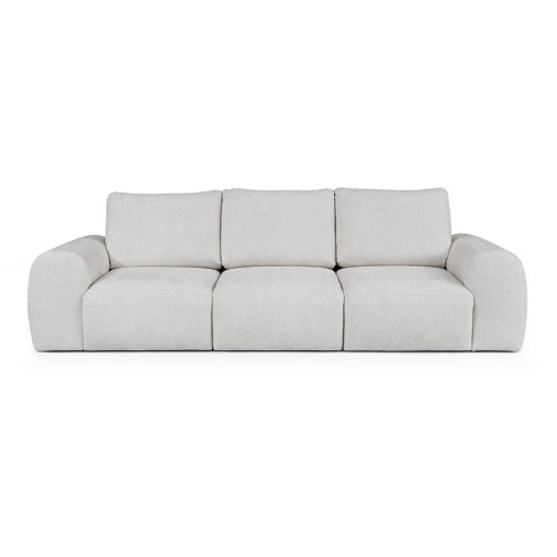 Canapea gri deschis cu tapițerie din țesătură bouclé 287 cm Mirel – Rodier