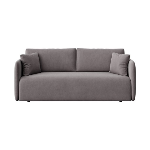 Canapea gri extensibilă cu tapițerie din catifea 220 cm Chaum – Rodier