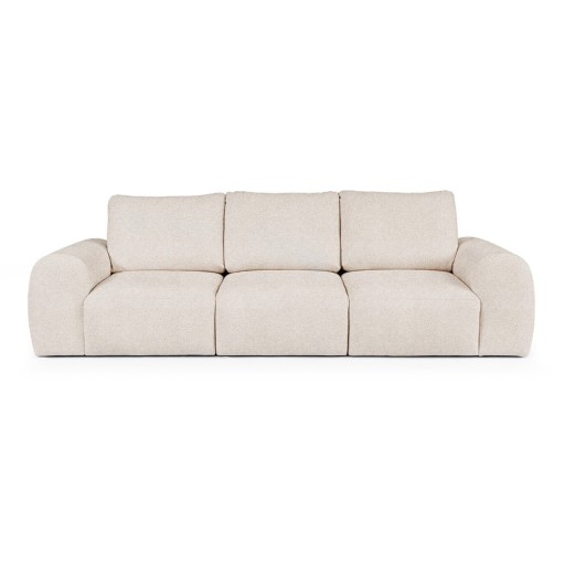 Canapea crem cu tapițerie din țesătură bouclé 287 cm Mirel – Rodier