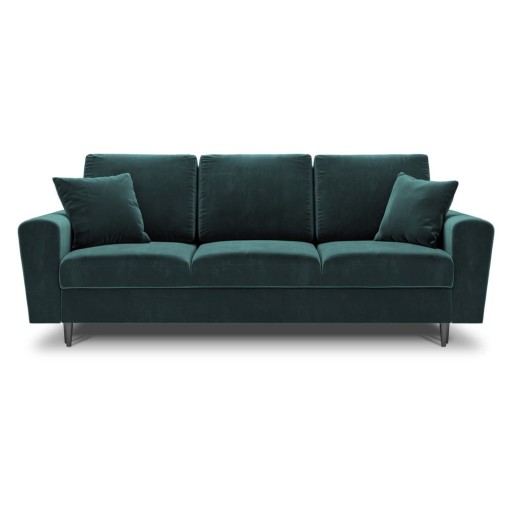 Canapea petrol extensibilă, cu spațiu de depozitare cu tapițerie din catifea 235 cm Kyoto – Cosmopolitan Design