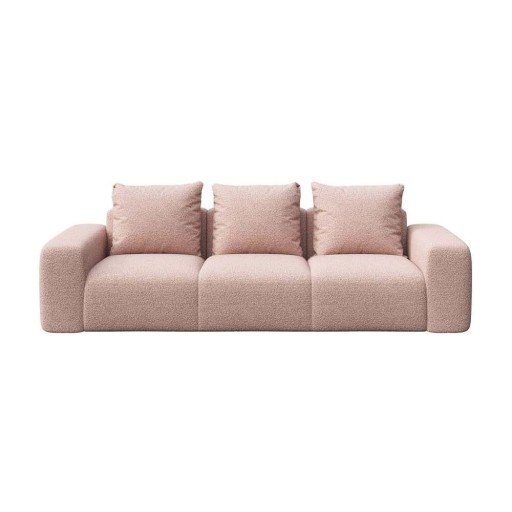 Canapea roz cu tapițerie din țesătură bouclé 287 cm Monce – Rodier
